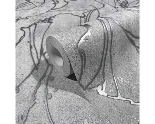 Rolle graue Tapete mit abstraktem Muster