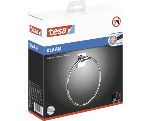 Tesa Klaam Handtuchring Chrom Verpackung