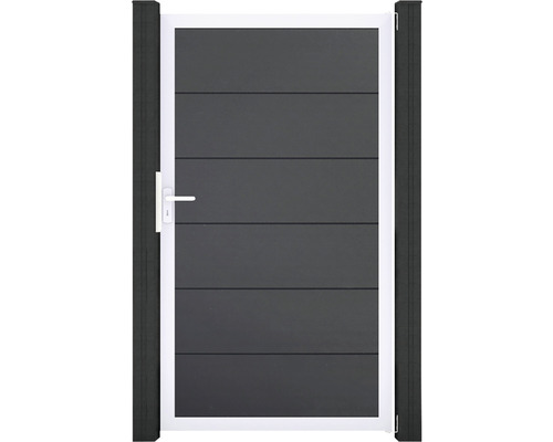 Portillon simple GroJa BasicLine cadre aluminium 100 x 180 cm anthracite