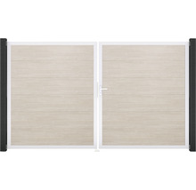 Portail double avec panneaux horizontaux