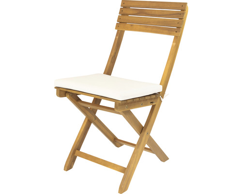 Holzklappstuhl mit Sitzkissen für den Aussenbereich