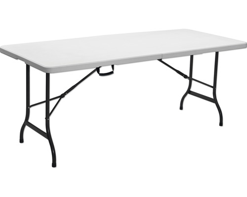 Table de bistrot Oana Garden Place 180 x 75 x 72 cm noir blanc