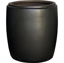 Pot de fleurs noir en céramique
