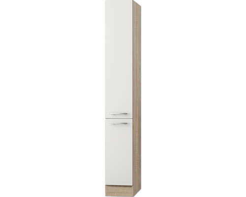 Garde-manger Optifit Dakar286 30 x 57,1 x 206,8 cm façade blanc brillant corps chêne clair