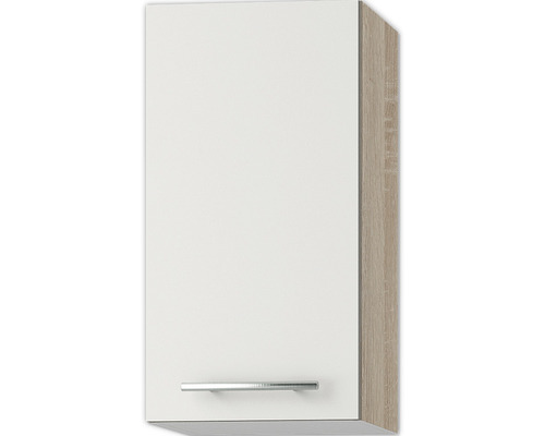 Hängeschrank Optifit Dakar286 BxTxH 30 57,6 eiche glänzend 34,6 x weiß HORNBACH Korpusfarbe Frontfarbe Luxemburg cm hell - x