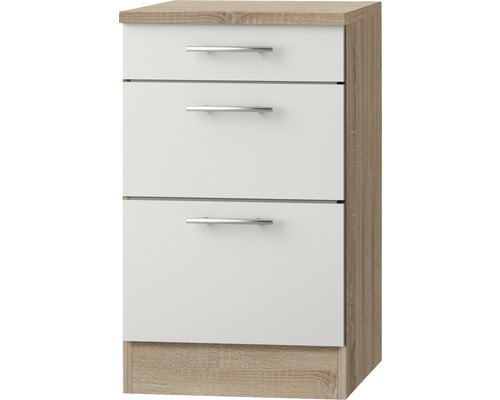 Meuble bas extractible Optifit Dakar286 lxhxp 50 x 60 x 84,8 cm blanc brillant démonté tirant réversible KUDK U536-9+ Meuble bas extractible Optifit Dakar286 lxhxp 50 x 60 x 84,8 cm blanc brillant démonté tirant réversible KUDK U536-9+