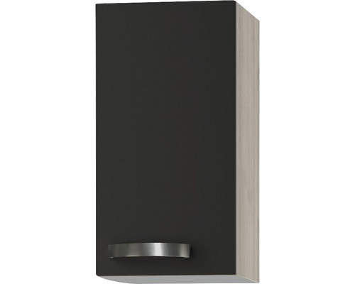 Armoire suspendue Optifit Faro220 30 x 34,6 x 57,6 cm façade anthracite mat corps acacia