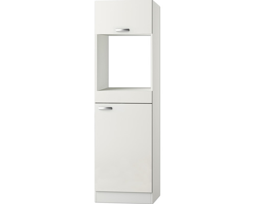 Backofen/Kühlumbauschrank für 88er Einbaukühlschrank Optifit Lagos286 BxTxH  60 x 57,1 x 206,8 cm Frontfarbe weiß glänzend Korpusfarbe weiß - HORNBACH  Luxemburg