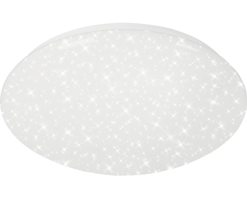 Plafonnier LED à intensité lumineuse variable 15 W 1300 lm 3000-6500 K blanc chaud-blanc naturel hxØ 93/293 mm blanc avec télécommande infrarouge + décor étoilé 1 ampoule