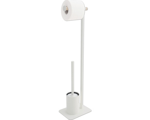 Porte-papier toilette avec brosse de toilette