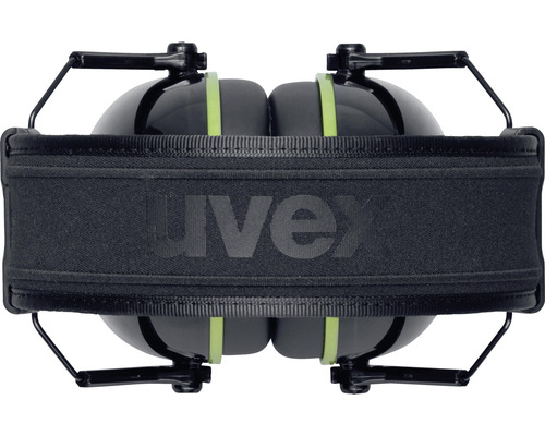 Uvex Logo auf schwarzen Kapselgehörschützern