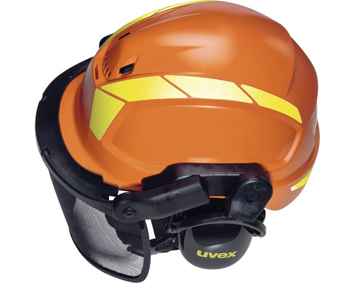 Casque forestier avec protection faciale et protection auditive