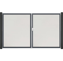 Doppeltor aus Aluminium mit Griff