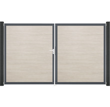 Doppeltor aus Aluminium mit horizontalen Paneelen