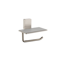 Support pour papier toilette REIKA Ovaro avec tablette magnétique acier inoxydable mat sans plaque de montage