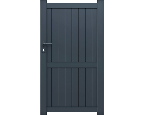 Portillon simple Horba 03 1 vantail 100 x 180 cm aluminium RAL 7016 anthracite structuré