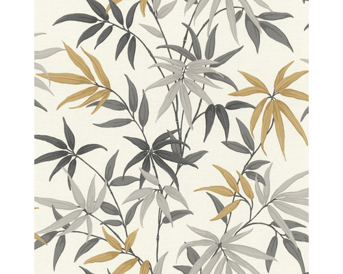 Papier peint intissé 691504 Rhapsody feuilles noir Papier peint avec motif de feuilles dans différentes nuances de gris