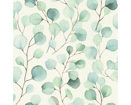 Papier peint intissé 691702 Rhapsody feuilles vert Papier peint avec des feuilles d''eucalyptus