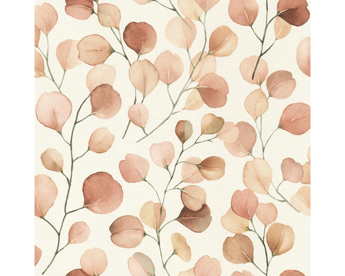 Papier peint intissé 691719 Rhapsody feuilles rouge Papier peint à motif de feuilles d''eucalyptus