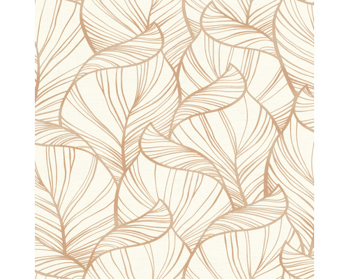 Papier peint intissé 691818 Rhapsody feuilles crème