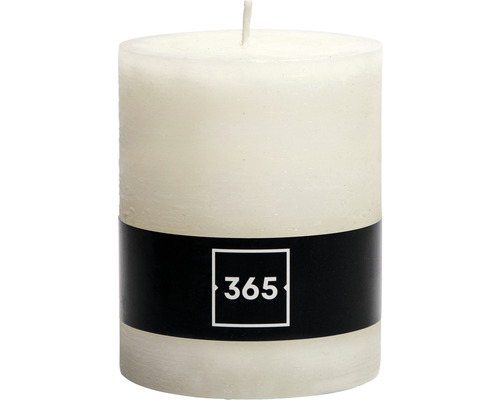 Blockkerze mit Banderole und Logo