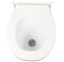 Image d''une toilette blanche vue de dessus
