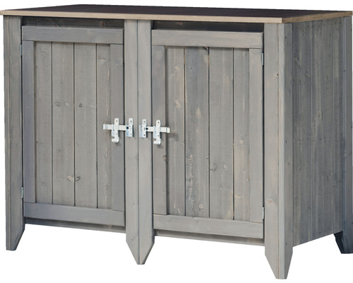 Gartenschrank/Outdoorküche Konsta Typ 559 Sideboard inkl. 2 Türen 115 x 60 x 88 cm hellgrau-0