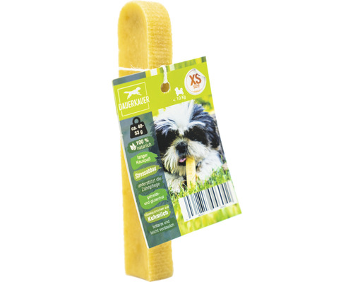 Hundesnack DAUERKAUER Dauerkauer XS aus Milch 1 Stück ca. 40 g, Zahnpflege, Stressabbau für Hunde bis 10 kg Kauartikel