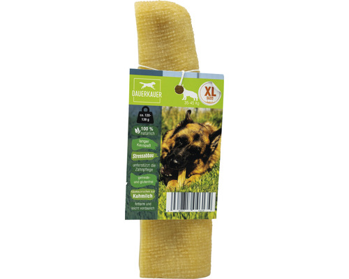 Friandises pour chiens DAUERKAUER XL à base de lait 1 pièce env. 130 g, hygiène dentaire, diminution du stress pour les chiens de 35 - 45 kg friandises à mâcher