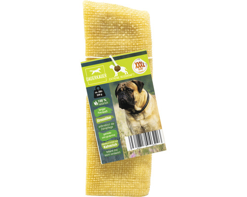 Friandises pour chiens DAUERKAUER XXXL puissance des mâchoires extrême à base de lait 1 pièce env. 200 g, hygiène dentaire, diminution du stress pour les chiens friandises à mâcher