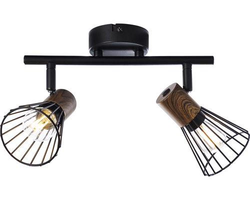 Deckenleuchte mit zwei Strahlern in Gitteroptik