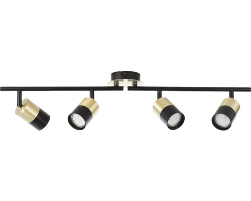 Deckenleuchte mit vier Strahlern, LED, aus Metall