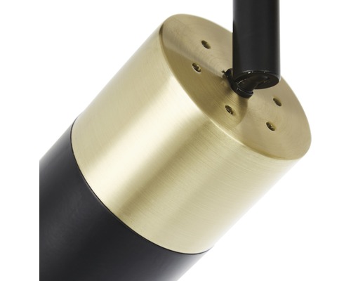 Nahaufnahme einer Deckenspotleuchte aus Metall