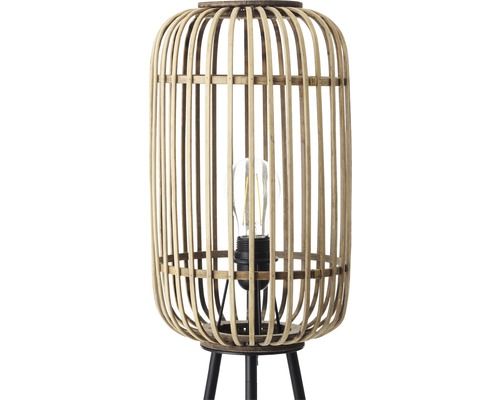 Lampadaire en rotin avec trois pieds