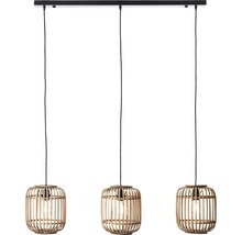 Luminaire suspendu avec trois lampes en bambou
