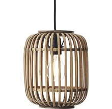 Lampe suspendue en bambou avec ampoule