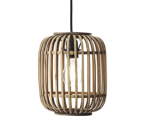 Hängelampe aus Bambus mit Glühbirne