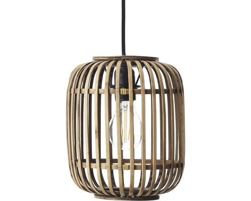 Hängeleuchte aus Bambus mit dekorativem Lampenschirm