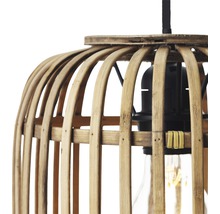 Suspension avec abat-jour en bambou