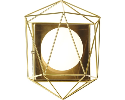 Plafonnier doré au design géométrique