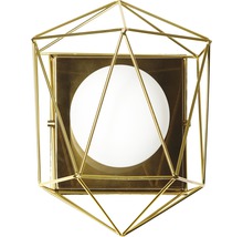 Plafonnier couleur or avec design géométrique et source lumineuse blanche