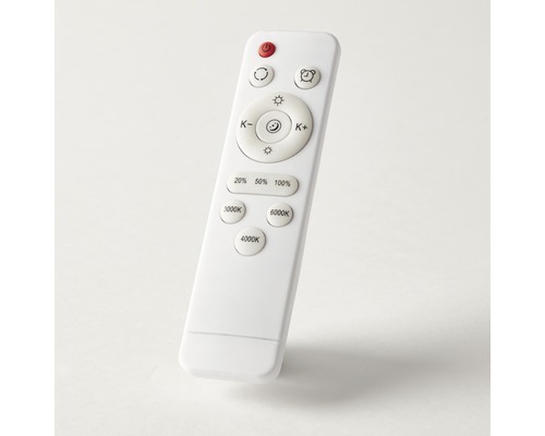 Télécommande blanche pour éclairage avec différents boutons de commande