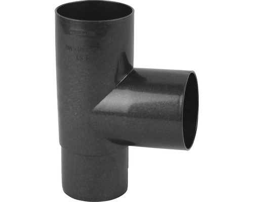 Embranchement de tuyau Marley en plastique rond 87 degrés métallique anthracite DB703 DN 53/53 mm