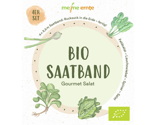 Ruban de graines bio meine ernte Gourmet salade épinard oignon mélange de mâche