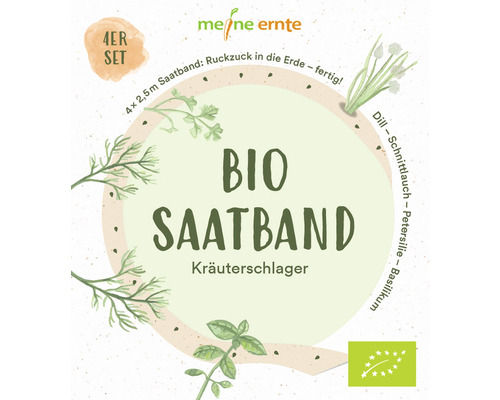 Ruban de graines bio meine ernte Assortiment de fines herbes basilic ciboulette aneth persil