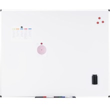 Tableau blanc avec cadre alu magnétique peint 120x90 cm