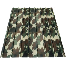 Tôle trapézoïdale PRECIT H12 camouflage 3600 mm x 910 mm x 0,4 mm