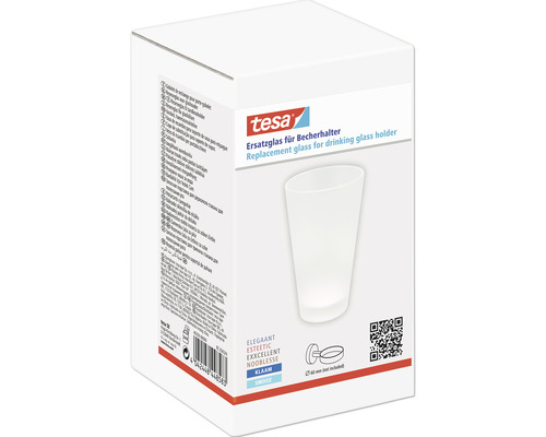 Tesa Ersatzglas für Becherhalter in Produktverpackung