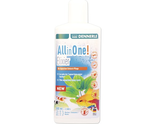 Entretien facile DENNERLE All in One! Élixier 500 ml Dennerle All in One Elixier entretien aquarium 500 millilitres