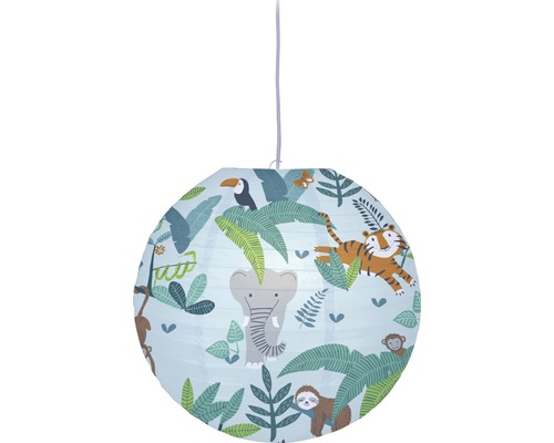 Luminaire pour chambre d'enfant ballon en papier animaux de la jungle Ø 400 mm Birds sans culot + suspension